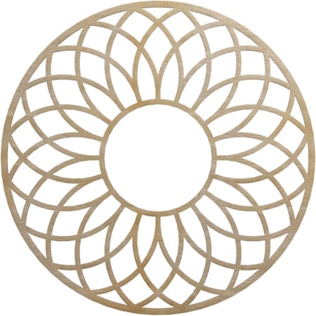 Ekena Millwork Cannes Wood Fretwork Pierced Ceiling Medallion, Hickory, 34"OD x 11 5/8"ID x 1/4"T CMWP34X34X0250CNHI
